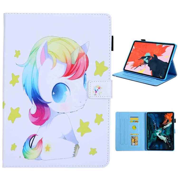 For iPad Pro 11 (2020) & (2018) Painted Pattern Tablet PC Protective Leather Case with Bracket & Card Slot & Photo Holder