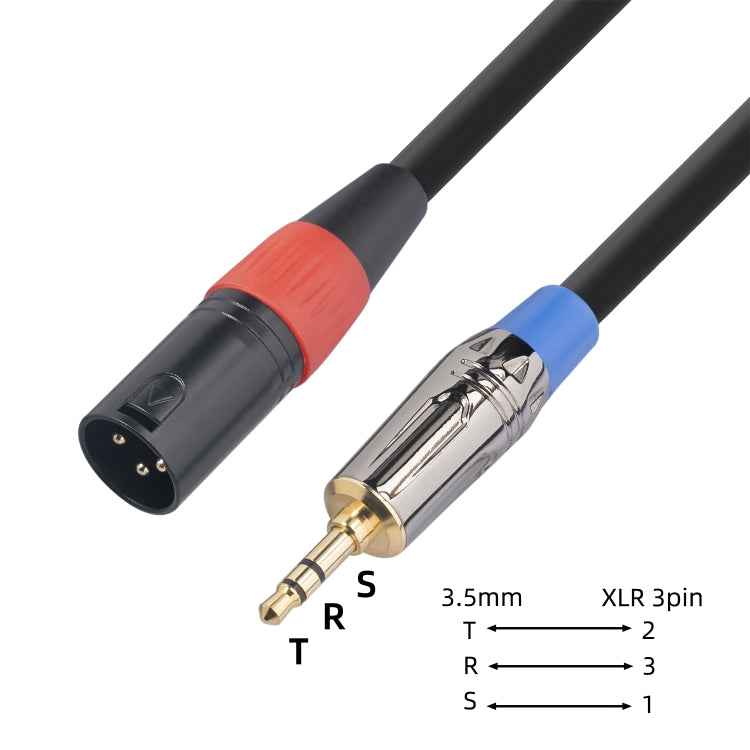 TC194BUXK108-03 3.5mm TRS Male to XLR 3pin Male Microphone Audio Cable, Length: 30cm