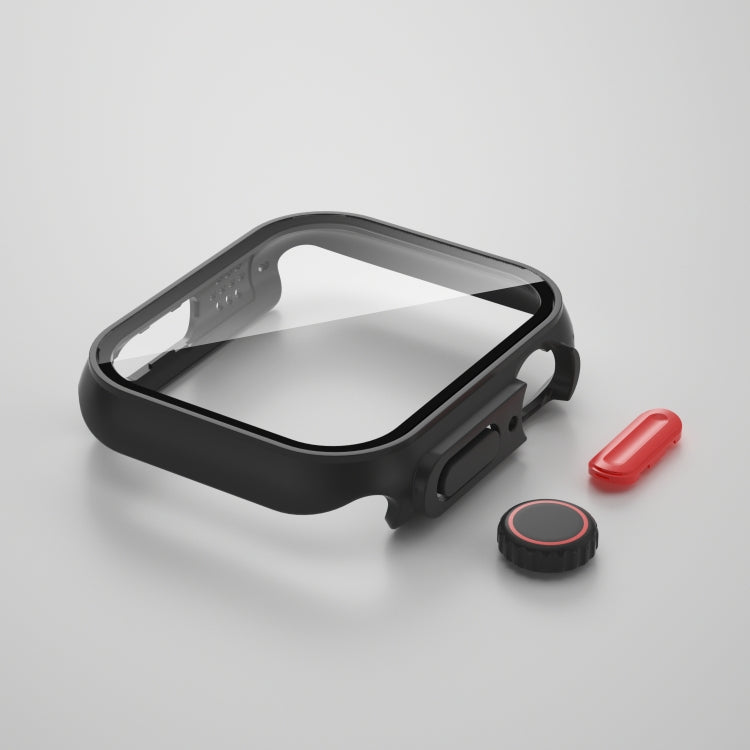 For Apple Watch Series 9 / 8 / 7 45mm Film PC Watch Case with Detachable Button