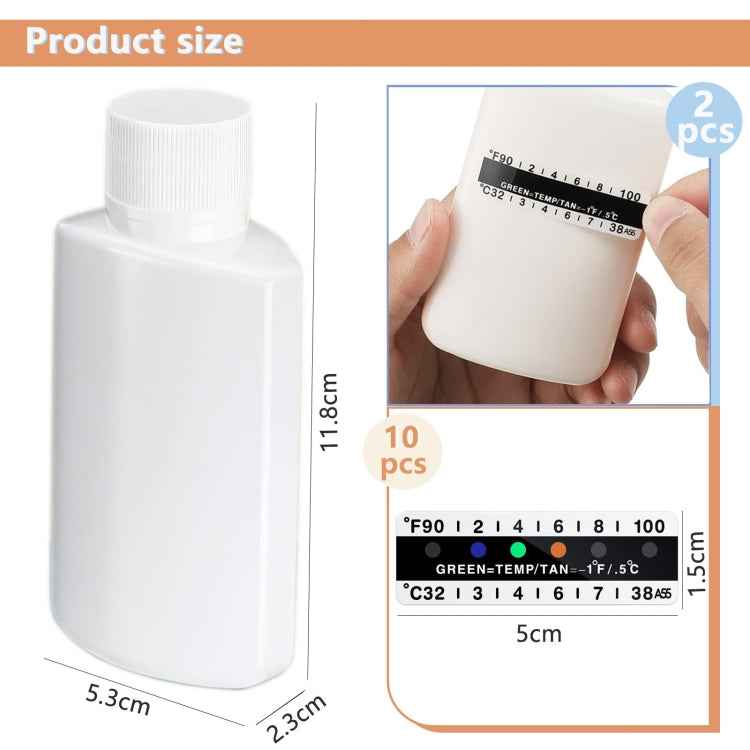 H01233 12pcs Portable Water Urine Detect Bottle Set