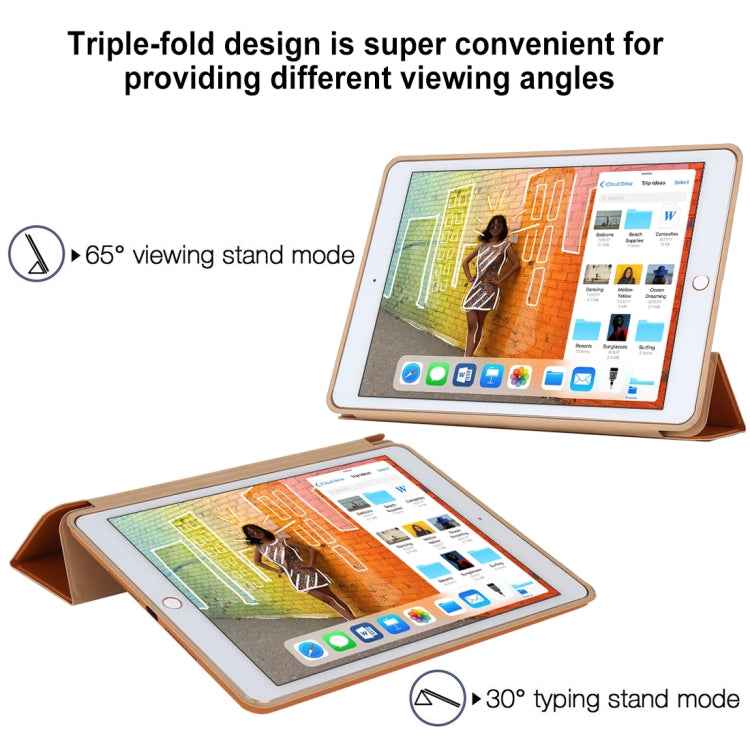 Horizontal Flip Smart Leather Case with Three-folding Holder