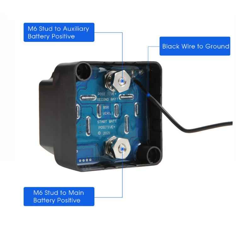 12V 140A Car Yacht RV Smart Dual Battery Isolation Controller with Relay