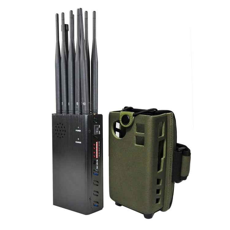 JAX-121A-10D 2G/3G/4G/WIFI/GPS/LOJACK/UHF/VHF 10 Antennas Mobile Signal Jammer, JAX-121A-10D