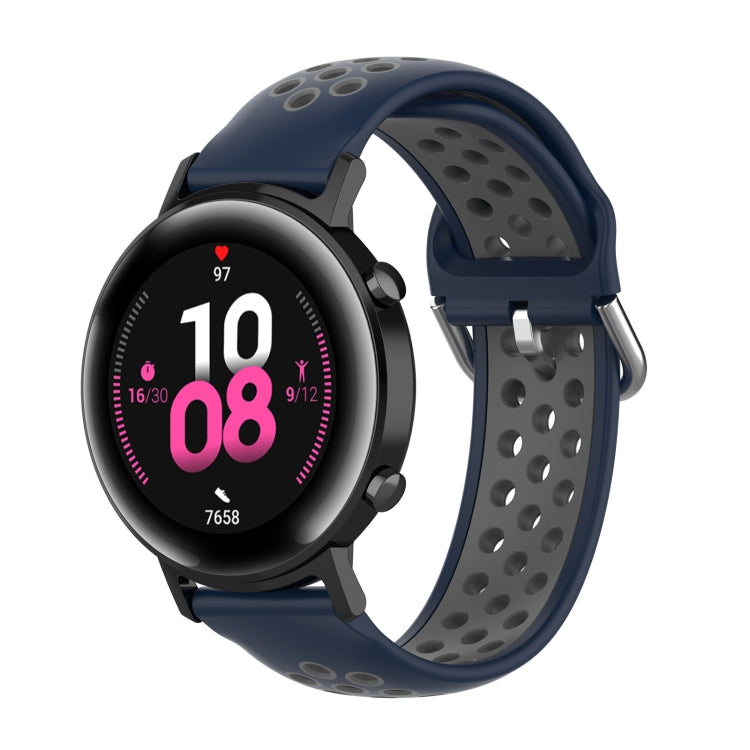 20mm Clasp Two Color Sport Wrist Strap Watchband, For Huawei Watch GT2 42MM, For Galaxy Watch Active2 / Active