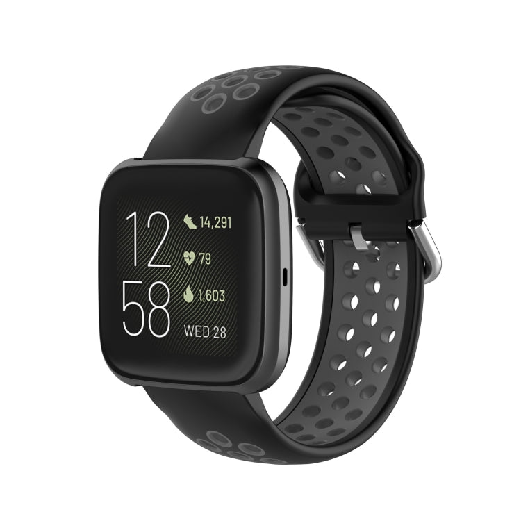 For Fitbit Versa 2 / Versa / Versa Lite 23mm Clasp Two Color Sport Wrist Strap Watchband