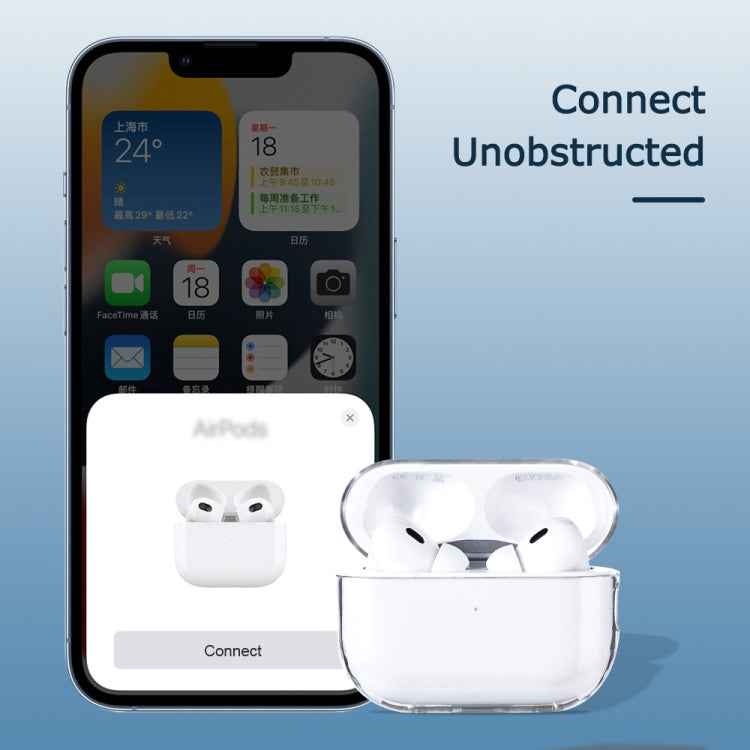 For AirPods Pro 2 Earphone Transparent PC Protective Case