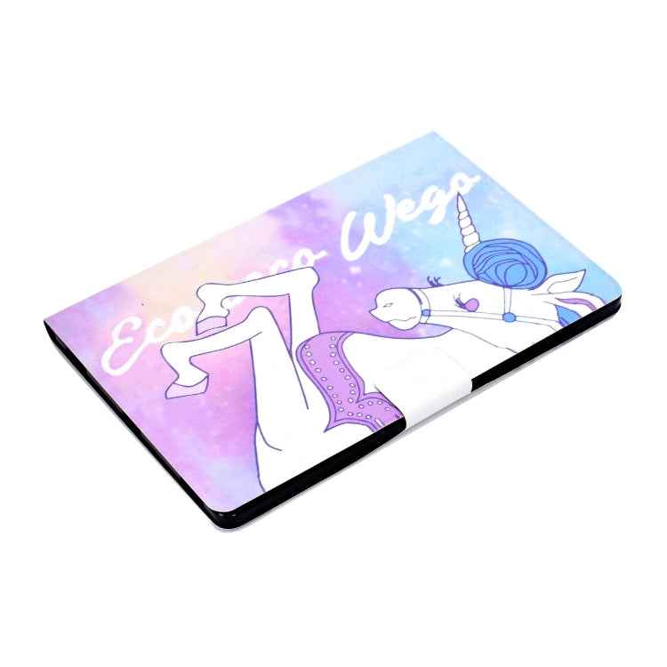 Electric Pressed Left Right Flat Feather Case with Sleep Function Pen Cover & Card Slot & Holder