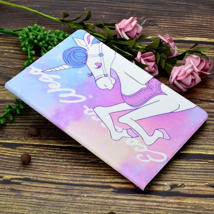 Electric Pressed Left Right Flat Feather Case with Sleep Function Pen Cover & Card Slot & Holder