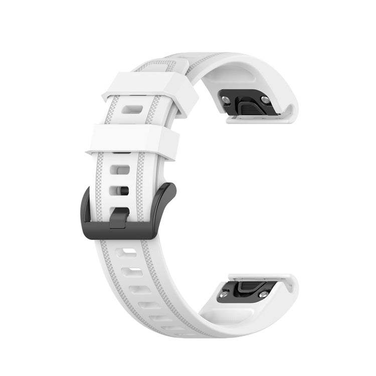 For Garmin Fenix 6S 20mm Quick Release Official Texture Wrist Strap Watchband, with Plastic Button, with Metal Button