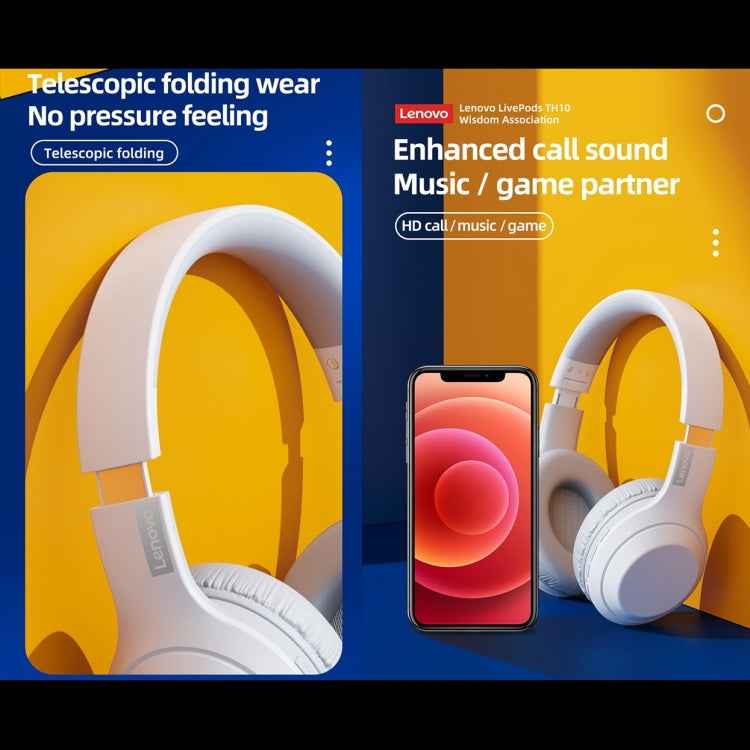 Lenovo TH10 Wireless Bluetooth Gaming Bass Music Sports Noise-cancelling Headphone