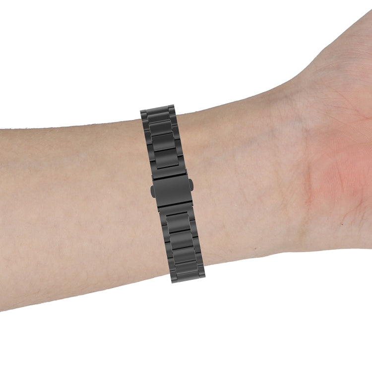 For Huawei Band 4 Pro (TER-B29S) / Band 3 Pro (TER-B29) / Band 3 (TER-B09) Three Beads Steel Wrist Strap Watchband, For Band 4 Pro