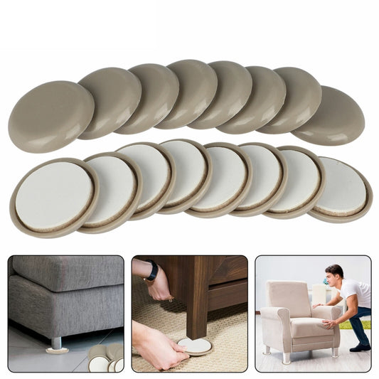 16 in 1 25mm Round Table Chairs Non-slip Foot Mat, 16 in 1 25mm