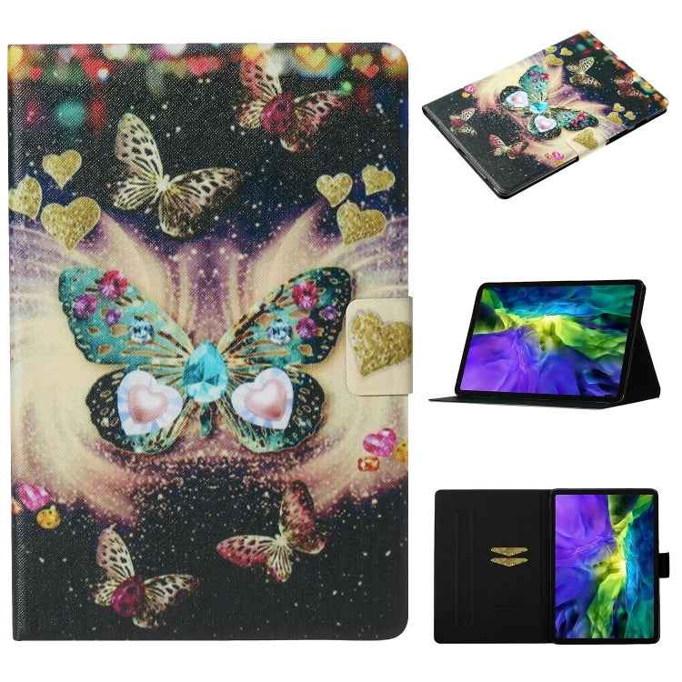 Coloured Drawing Pattern Horizontal Flip Leather Case with Holder & Card Slot & Sleep / Wake-up Function