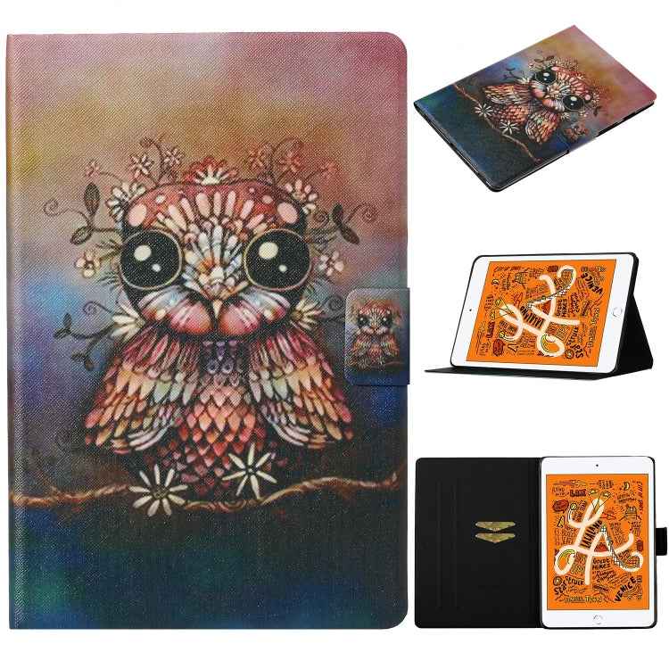 Coloured Drawing Pattern Horizontal Flip Leather Case with Holder & Card Slot & Sleep / Wake-up Function
