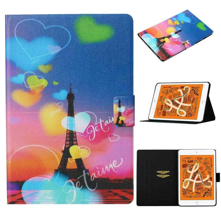 Coloured Drawing Pattern Horizontal Flip Leather Case with Holder & Card Slot & Sleep / Wake-up Function