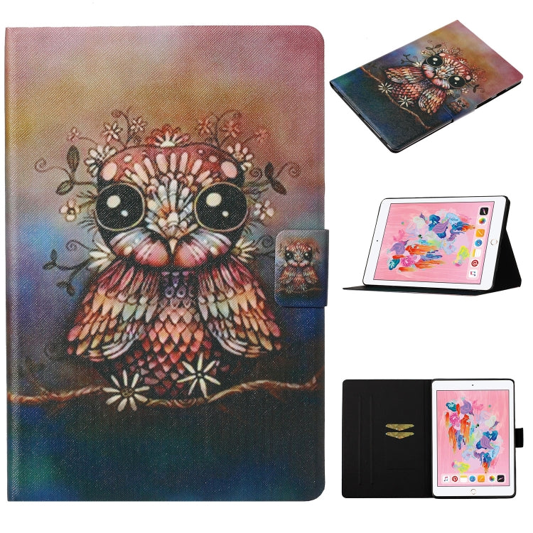 Coloured Drawing Pattern Horizontal Flip Leather Case with Holder & Card Slot & Sleep / Wake-up Function