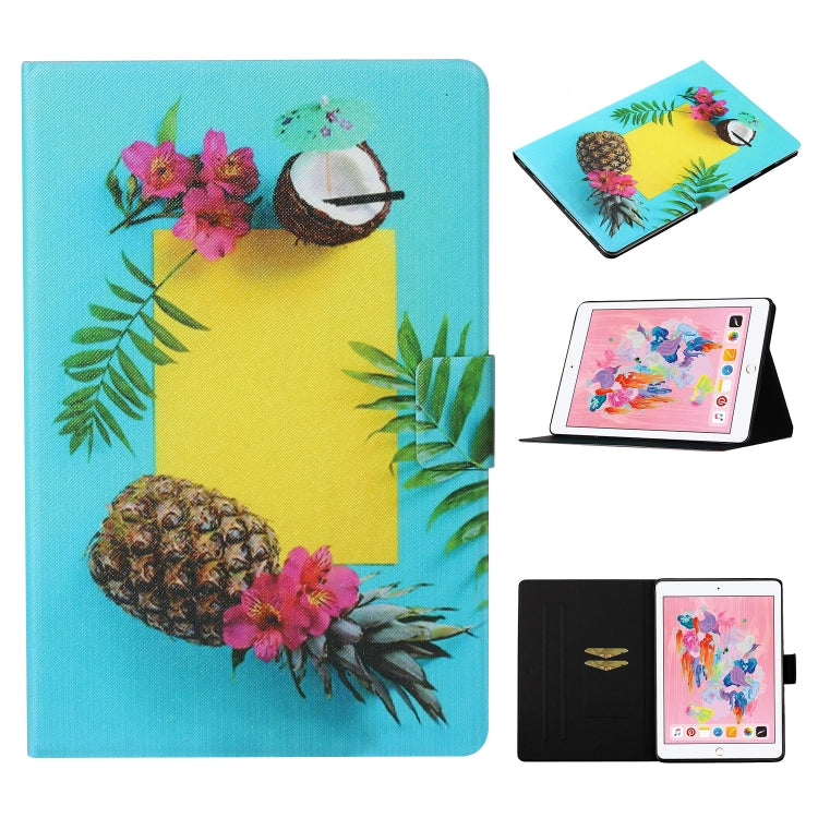 Coloured Drawing Pattern Horizontal Flip Leather Case with Holder & Card Slot & Sleep / Wake-up Function