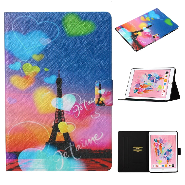 Coloured Drawing Pattern Horizontal Flip Leather Case with Holder & Card Slot & Sleep / Wake-up Function