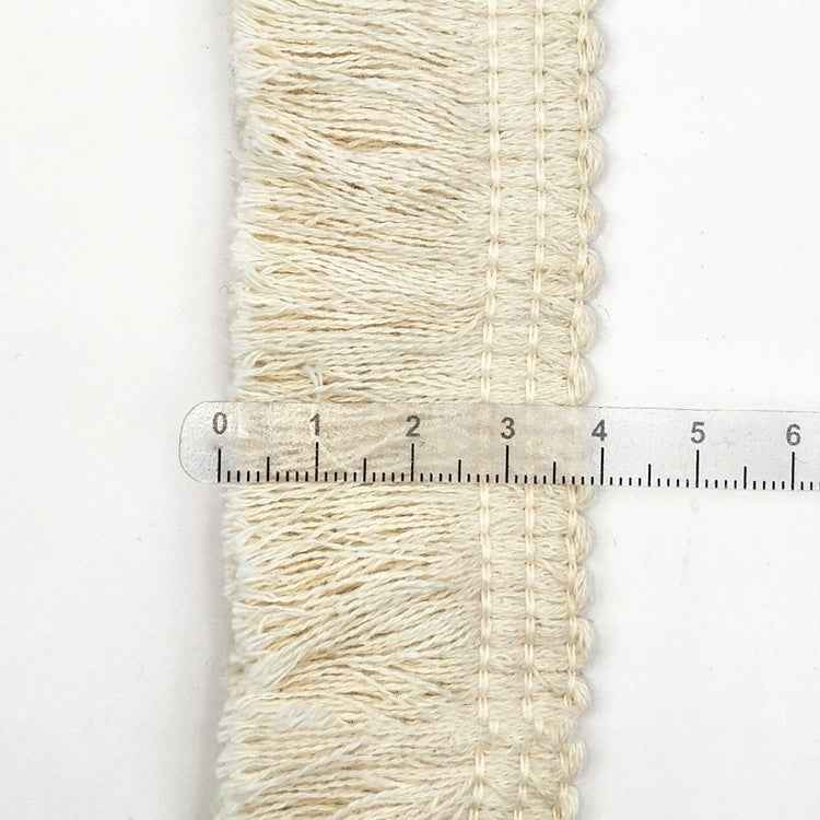 25m 4cm Beige Cotton Thread Tassel Lace Decorative Ribbon For Craft DIY Curtain Home Decorative Clothes Sewing Accessories