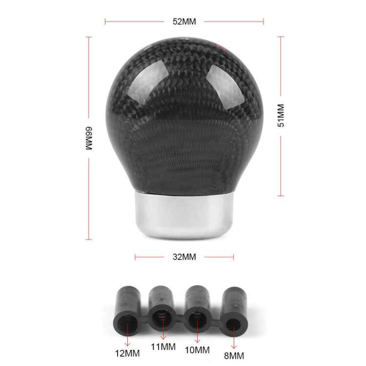 Universal Car Carbon Fiber Gear Shift Knob, 5-speed