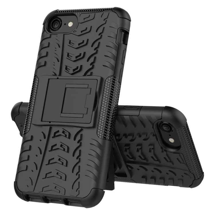 Tire Texture Shockproof TPU+PC Protective Case with Holder