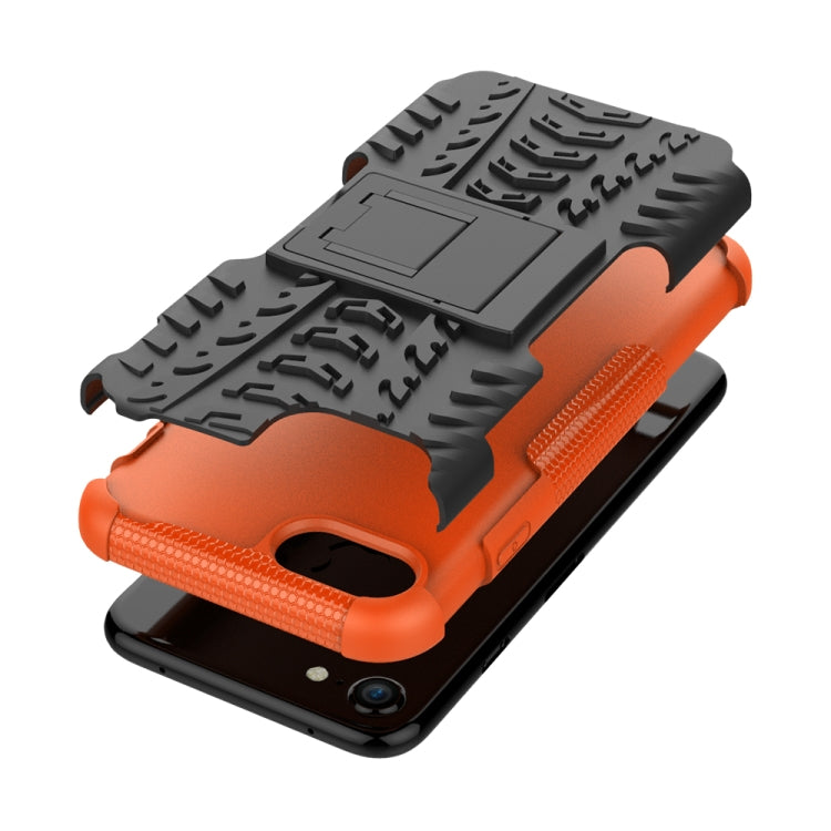Tire Texture Shockproof TPU+PC Protective Case with Holder