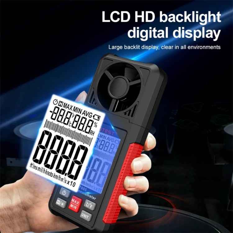 HABOTEST HT605 Portable Intelligent Digital Display Handheld Wind Speed Tester