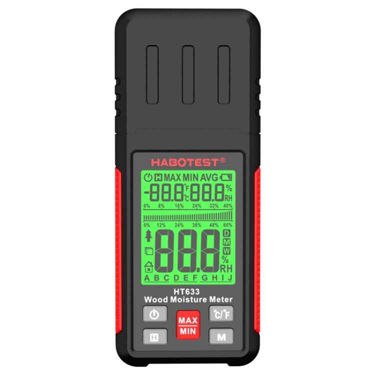 HABOTEST HT633 Portable Multifunctional Digital Display Wood Moisture Detector