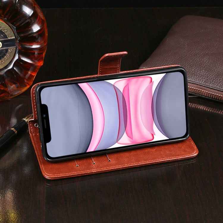 idewei Crazy Horse Texture Horizontal Flip Leather Case with Holder & Card Slots & Wallet