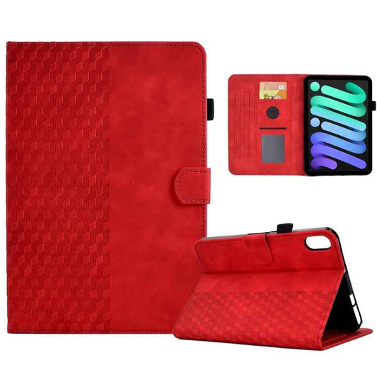 Rhombus Embossed Leather Smart Tablet Case