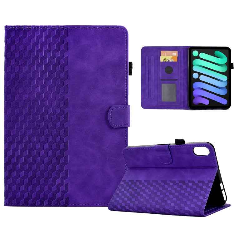 Rhombus Embossed Leather Smart Tablet Case