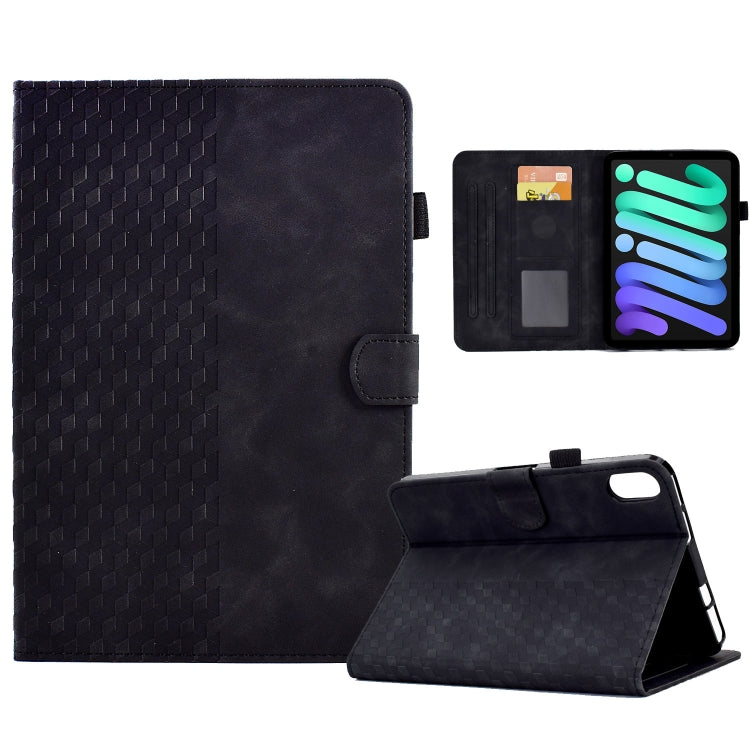 Rhombus Embossed Leather Smart Tablet Case