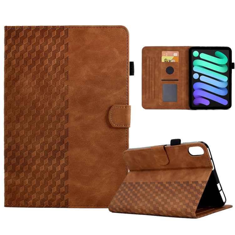 Rhombus Embossed Leather Smart Tablet Case