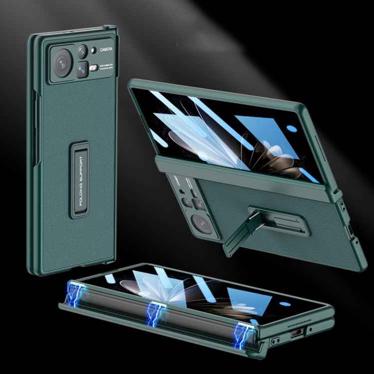 For Xiaomi Mix Fold 2 GKK Magnetic Hinge Flip Leather Phone Case with Holder