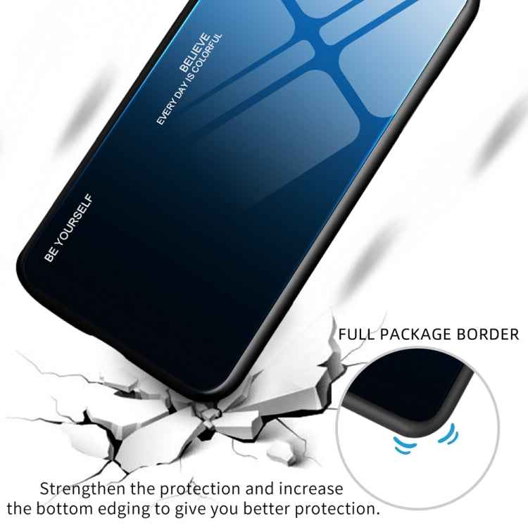 For OPPO A17 Gradient Color Glass Phone Case