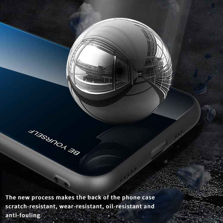 For OPPO A17 Gradient Color Glass Phone Case