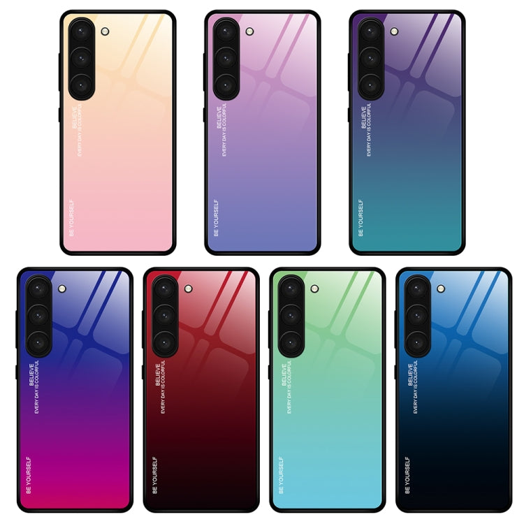 For Samsung Galaxy S23+ 5G Gradient Color Glass Phone Case, For Samsung Galaxy S23+ 5G