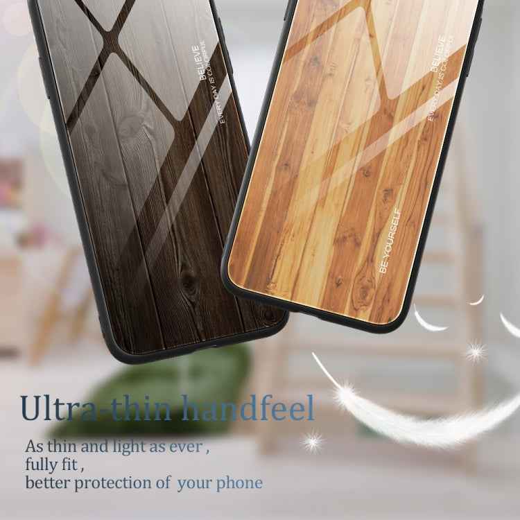 For Samsung Galaxy A04 Wood Grain Glass Phone Case