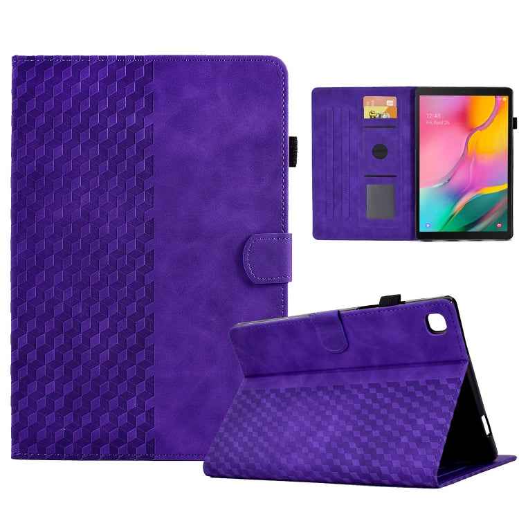 For Samsung Galaxy Tab A 10.1 T510 / T515 2019 Rhombus Embossed Leather Tablet Case