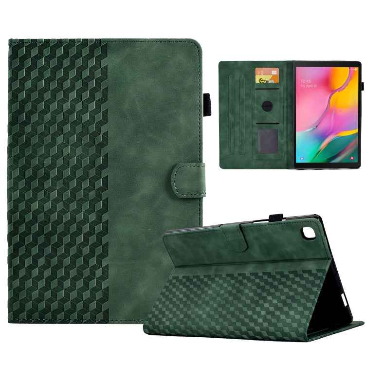 For Samsung Galaxy Tab A 10.1 T510 / T515 2019 Rhombus Embossed Leather Tablet Case