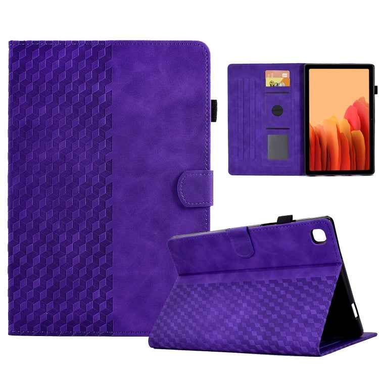 For Samsung Galaxy Tab A7 T500 / T505 2020 Rhombus Embossed Leather Smart Tablet Case