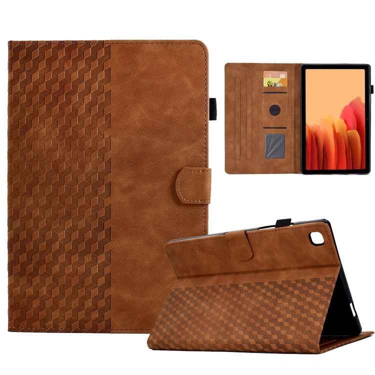 For Samsung Galaxy Tab A7 T500 / T505 2020 Rhombus Embossed Leather Smart Tablet Case