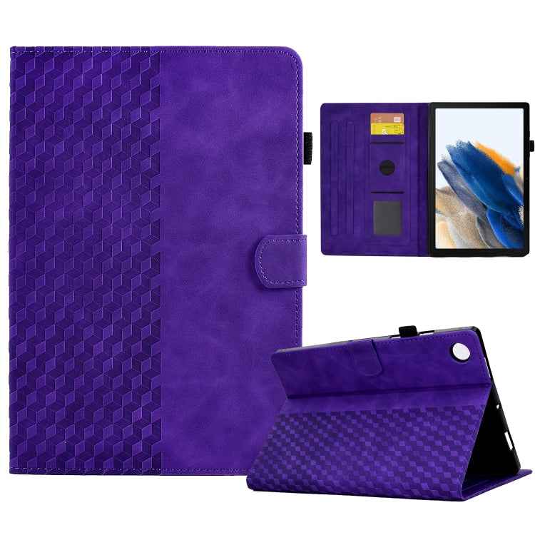 For Samsung Galaxy Tab A8 10.5 X200 / X205 Rhombus Embossed Leather Smart Tablet Case