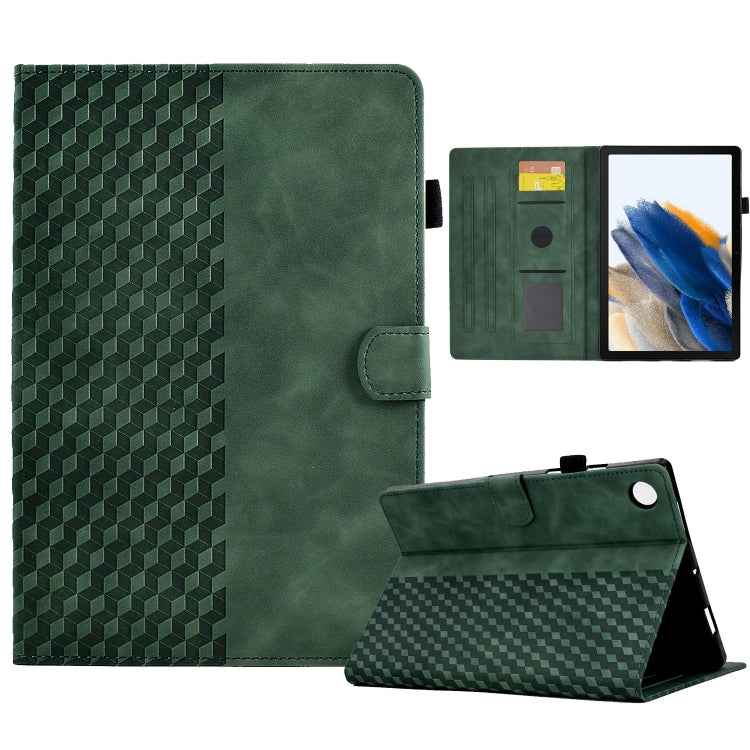 For Samsung Galaxy Tab A8 10.5 X200 / X205 Rhombus Embossed Leather Smart Tablet Case