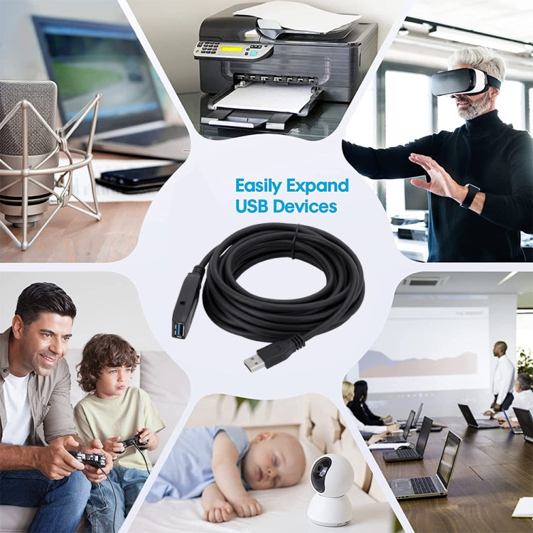 USB 3.0 Male to Female Data Sync Super Speed Extension Cable, Length:10m, 10m