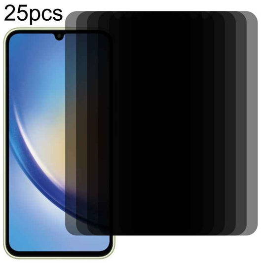 For Samsung Galaxy A34 5G 25pcs Flat Surface Privacy Tempered Glass Film