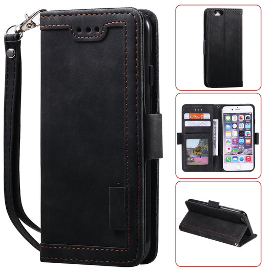 Retro Splicing Horizontal Flip Leather Case with Card Slots & Holder & Wallet