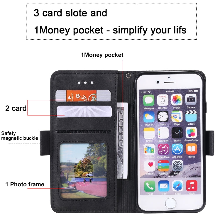 Retro Splicing Horizontal Flip Leather Case with Card Slots & Holder & Wallet, For iPhone SE 2022 / SE 2020 / 8 / 7, For Xiaomi Redmi Note 8 Pro