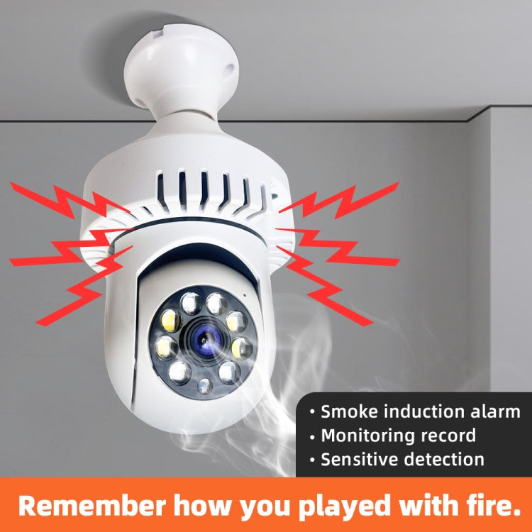 Cámara WiFi con alarma de humo DP36 1080P, compatible con visión nocturna por infrarrojos, detección de movimiento y voz bidireccional.