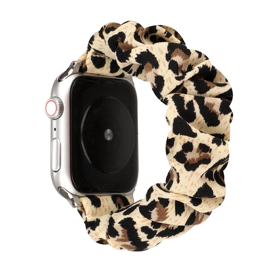 Cloth + Stainless Steel Hair Ring Watchband, For Apple Watch Series 8&7 41mm / SE 2&6&SE&5&4 40mm / 3&2&1 38mm, For Apple Watch Ultra 49mm / Series 8&7 45mm / SE 2&6&SE&5&4 44mm / 3&2&1 42mm                                                              ...